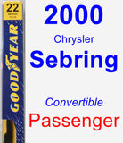 Passenger Wiper Blade for 2000 Chrysler Sebring - Premium