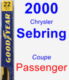 Passenger Wiper Blade for 2000 Chrysler Sebring - Premium