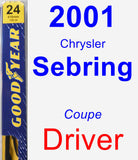 Driver Wiper Blade for 2001 Chrysler Sebring - Premium