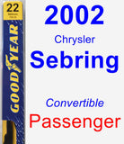 Passenger Wiper Blade for 2002 Chrysler Sebring - Premium