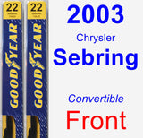 Front Wiper Blade Pack for 2003 Chrysler Sebring - Premium