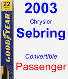 Passenger Wiper Blade for 2003 Chrysler Sebring - Premium