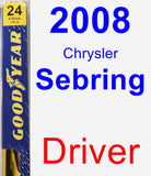 Driver Wiper Blade for 2008 Chrysler Sebring - Premium