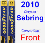 Front Wiper Blade Pack for 2010 Chrysler Sebring - Premium