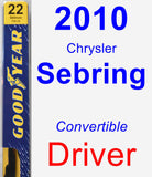 Driver Wiper Blade for 2010 Chrysler Sebring - Premium