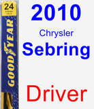 Driver Wiper Blade for 2010 Chrysler Sebring - Premium