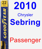 Passenger Wiper Blade for 2010 Chrysler Sebring - Premium