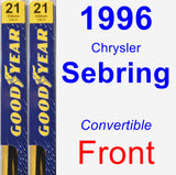 Front Wiper Blade Pack for 1996 Chrysler Sebring - Premium