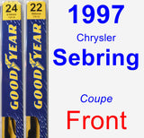 Front Wiper Blade Pack for 1997 Chrysler Sebring - Premium