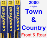 Front & Rear Wiper Blade Pack for 2000 Chrysler Town & Country - Premium