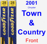 Front Wiper Blade Pack for 2001 Chrysler Town & Country - Premium