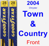 Front Wiper Blade Pack for 2004 Chrysler Town & Country - Premium