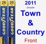 Front Wiper Blade Pack for 2011 Chrysler Town & Country - Premium