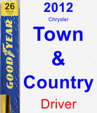 Driver Wiper Blade for 2012 Chrysler Town & Country - Premium
