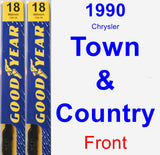 Front Wiper Blade Pack for 1990 Chrysler Town & Country - Premium
