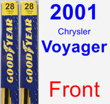 Front Wiper Blade Pack for 2001 Chrysler Voyager - Premium