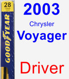 Driver Wiper Blade for 2003 Chrysler Voyager - Premium