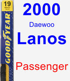 Passenger Wiper Blade for 2000 Daewoo Lanos - Premium