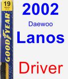 Driver Wiper Blade for 2002 Daewoo Lanos - Premium