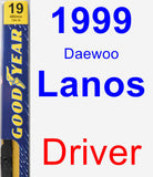 Driver Wiper Blade for 1999 Daewoo Lanos - Premium