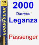 Passenger Wiper Blade for 2000 Daewoo Leganza - Premium