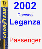 Passenger Wiper Blade for 2002 Daewoo Leganza - Premium