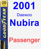 Passenger Wiper Blade for 2001 Daewoo Nubira - Premium