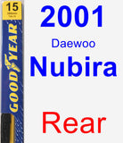 Rear Wiper Blade for 2001 Daewoo Nubira - Premium