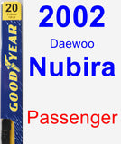 Passenger Wiper Blade for 2002 Daewoo Nubira - Premium