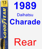 Rear Wiper Blade for 1989 Daihatsu Charade - Premium