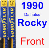 Front Wiper Blade Pack for 1990 Daihatsu Rocky - Premium