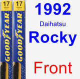 Front Wiper Blade Pack for 1992 Daihatsu Rocky - Premium