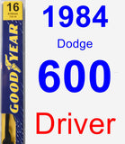 Driver Wiper Blade for 1984 Dodge 600 - Premium