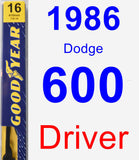 Driver Wiper Blade for 1986 Dodge 600 - Premium