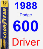 Driver Wiper Blade for 1988 Dodge 600 - Premium