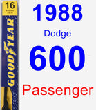 Passenger Wiper Blade for 1988 Dodge 600 - Premium