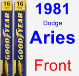 Front Wiper Blade Pack for 1981 Dodge Aries - Premium