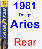 Rear Wiper Blade for 1981 Dodge Aries - Premium