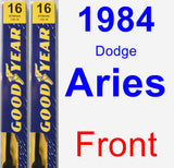 Front Wiper Blade Pack for 1984 Dodge Aries - Premium