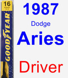 Driver Wiper Blade for 1987 Dodge Aries - Premium