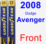 Front Wiper Blade Pack for 2008 Dodge Avenger - Premium