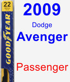 Passenger Wiper Blade for 2009 Dodge Avenger - Premium