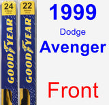 Front Wiper Blade Pack for 1999 Dodge Avenger - Premium