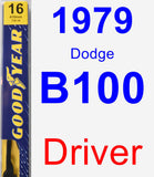 Driver Wiper Blade for 1979 Dodge B100 - Premium