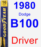 Driver Wiper Blade for 1980 Dodge B100 - Premium