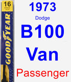 Passenger Wiper Blade for 1973 Dodge B100 Van - Premium