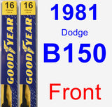 Front Wiper Blade Pack for 1981 Dodge B150 - Premium