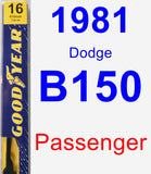 Passenger Wiper Blade for 1981 Dodge B150 - Premium