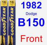 Front Wiper Blade Pack for 1982 Dodge B150 - Premium