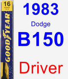 Driver Wiper Blade for 1983 Dodge B150 - Premium